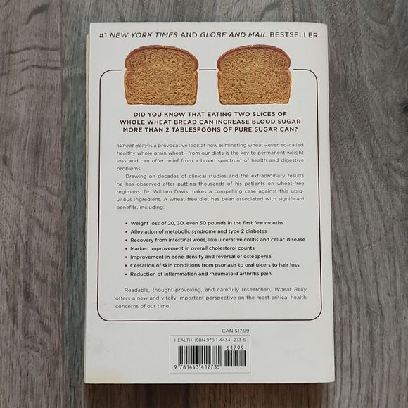 Wheat Belly By‎ William Davis, MD Paperback Book - Picture 5 of 8